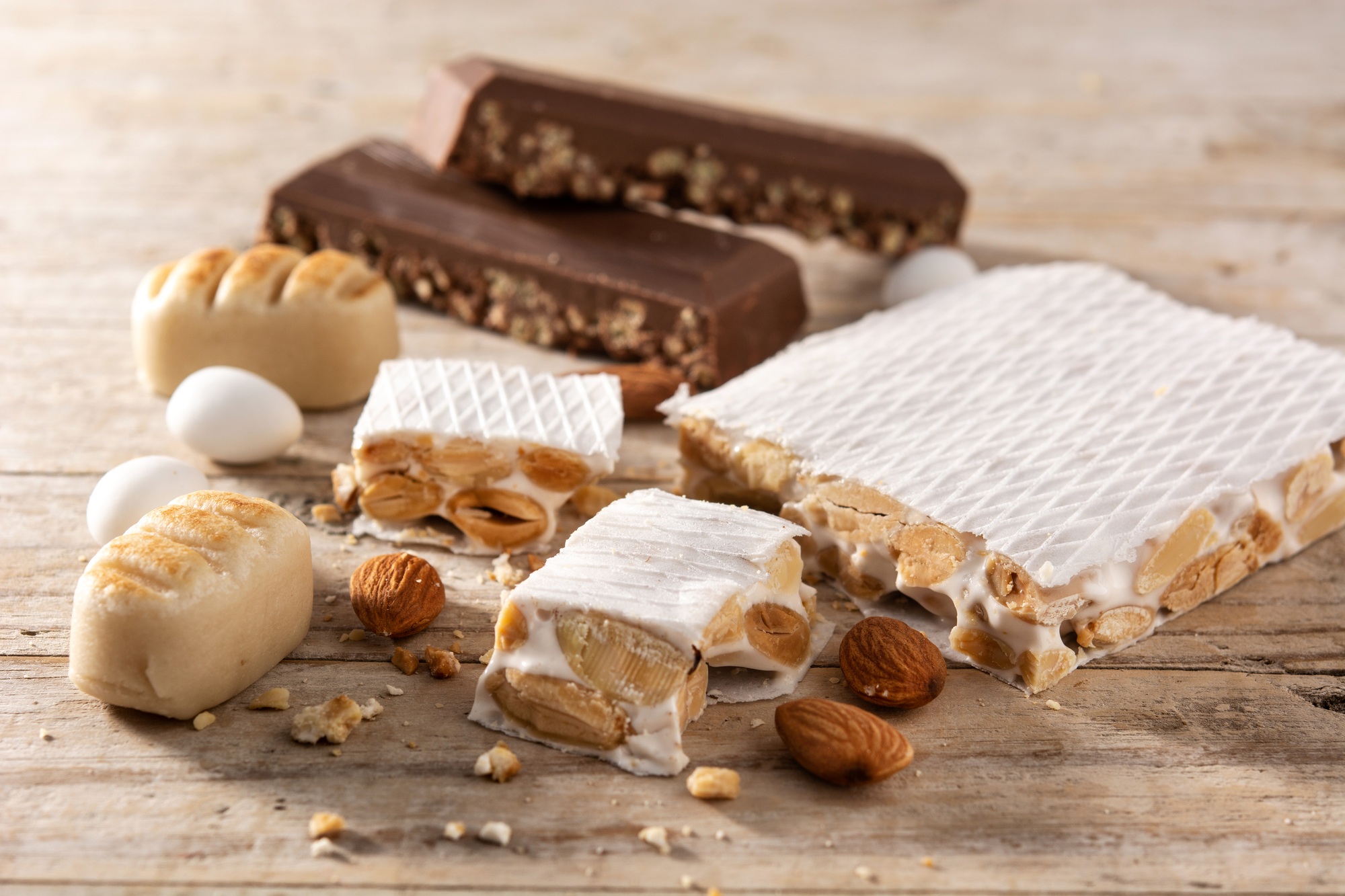 Assortment of Christmas nougat